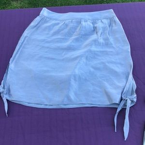 Cynthia Rowley silk/linen icy silvery blue skirt